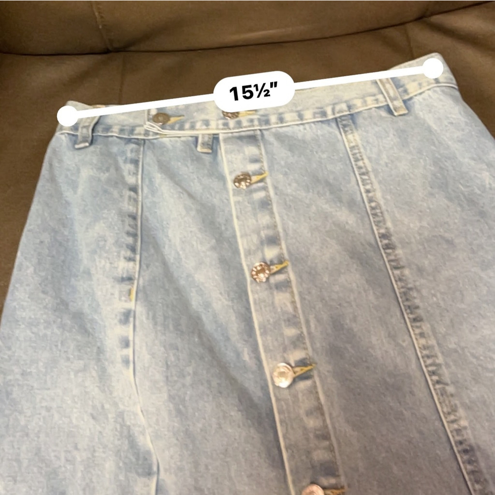 Shein Denim Midi Skirt - Women's M - Button Front - Picture 6 of 7